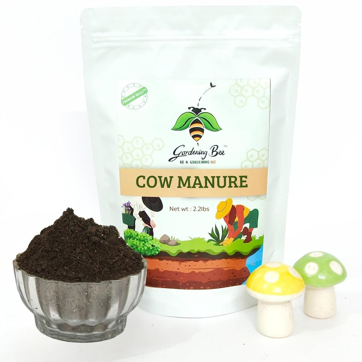 Cow Manure, Odourless Fertilizer for Plant and Gardens, Indoor or Outdoor Plants, 100% Organic & Natural, Gobar Khaad, Home Garden. Kitchen Vegetable Growing