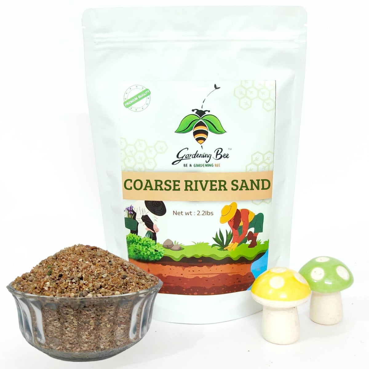 Coarse River Sand (2-4mm) 100% Natural Organic for Succulents, Bonsai, Gardens, Sand for Decorations, Plants, Bonsai Mix, Adeniums, Plant