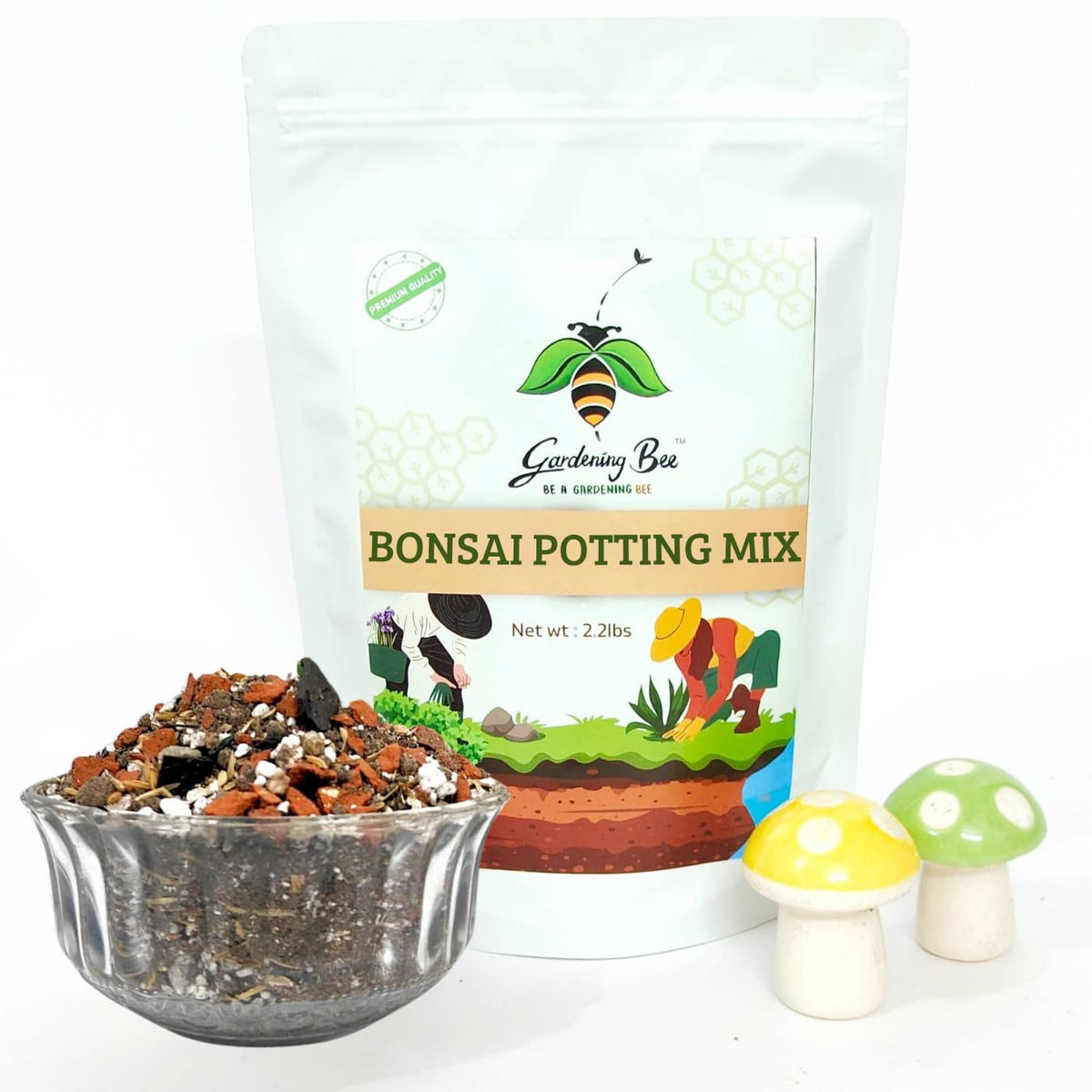 Bonsai Potting Mix Essential Organic Premium Soil for BonsaiMix | Curated by Bonsai Artists | Ready to use Plants Loose, Well-Drained, Porous Holds Optimum Moisture