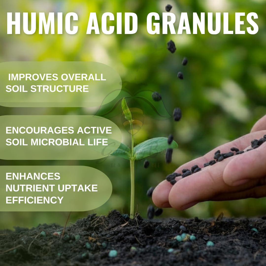 Humic Granules, Plants, Garden, Organic soil Conditioner, Humus, Manure, Granules of Humate, Plant Growth, 2% Humic Minimum, Roots Development, Clay Coated Humic