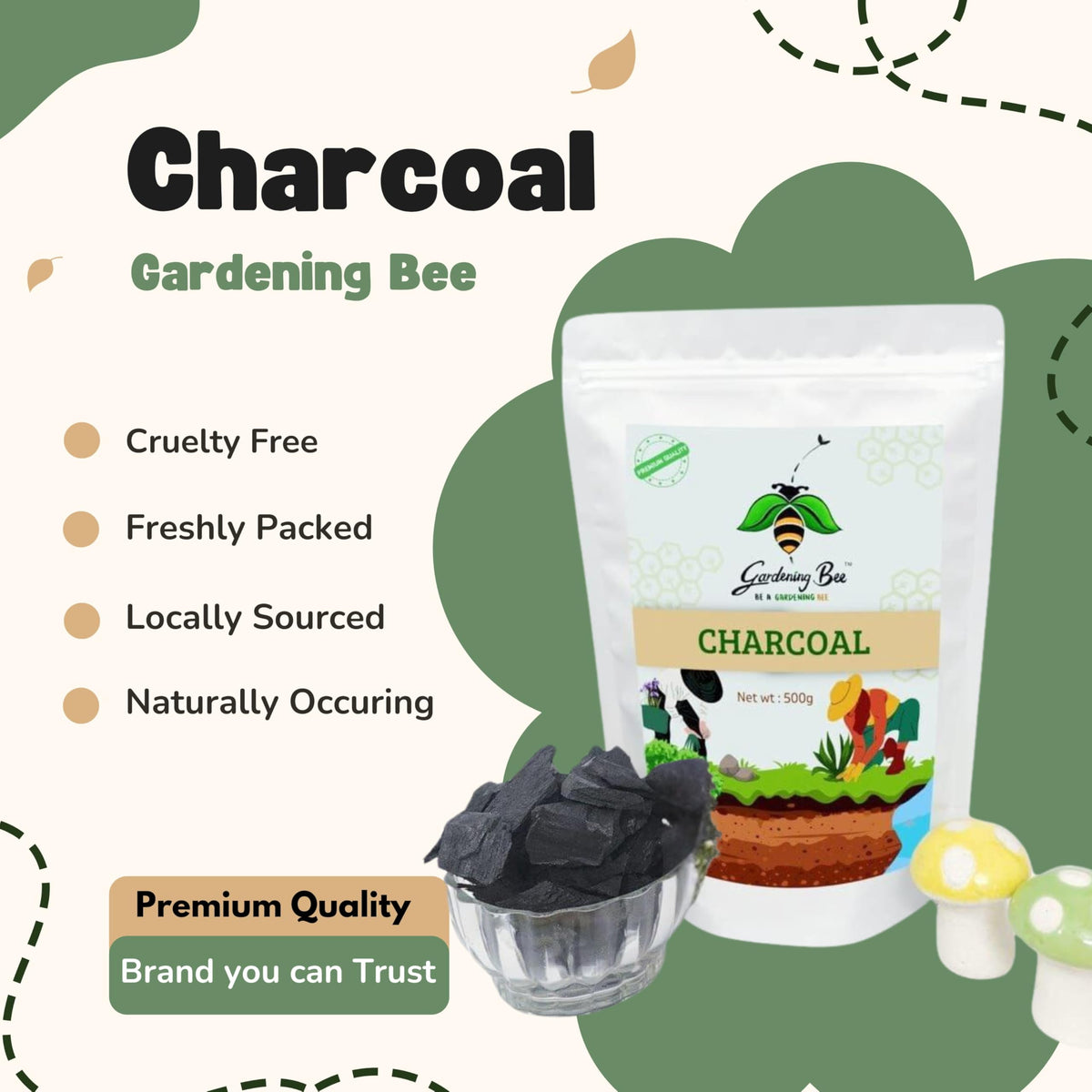 Wood Based Activated Charcoal for Orchid Potting, anthurium Plants, Horticultural Grade, Grilling, Barbecue, Baby Dhoop, BBQ Low Smoke Charcoal