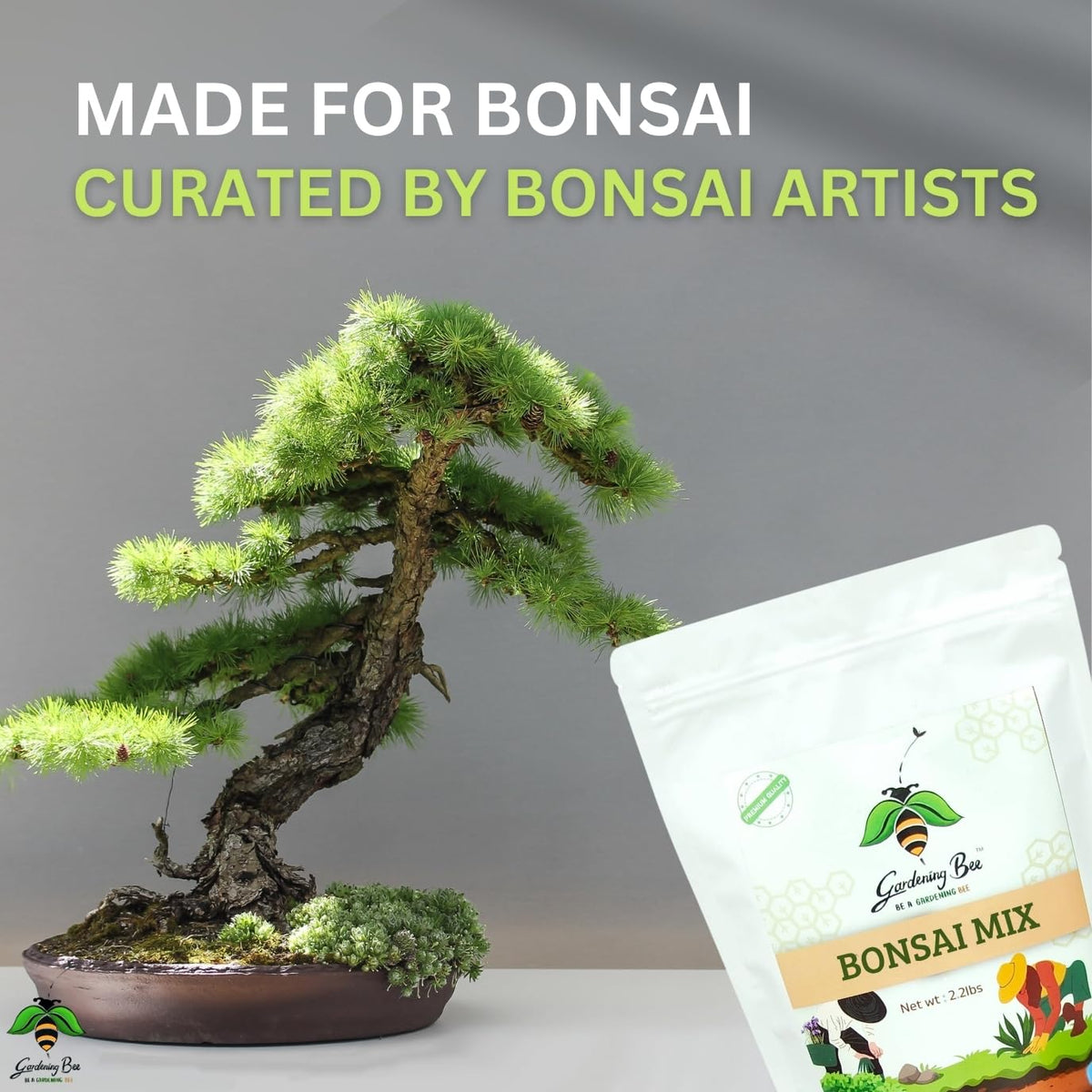Bonsai Potting Mix Essential Organic Premium Soil for BonsaiMix | Curated by Bonsai Artists | Ready to use Plants Loose, Well-Drained, Porous Holds Optimum Moisture