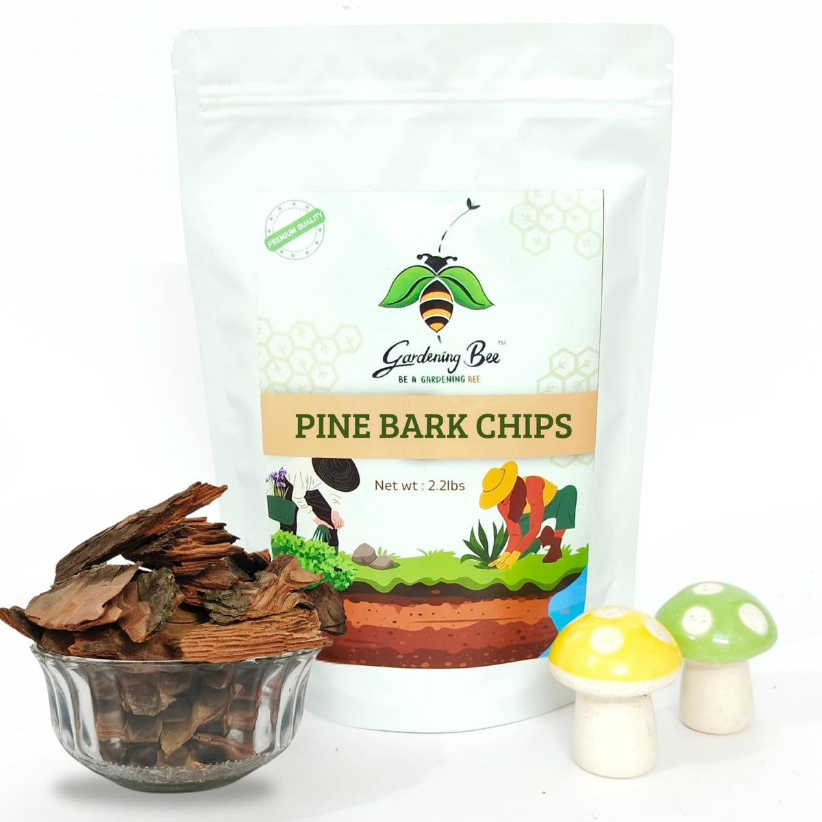 Pine Bark Chips 1-3 Inches Size, Ideal for Arial Orchid, Fully Dry, 100% Organic and Natural, for Mature Orchids, Graded to Size, Pine Tree Bark Chip