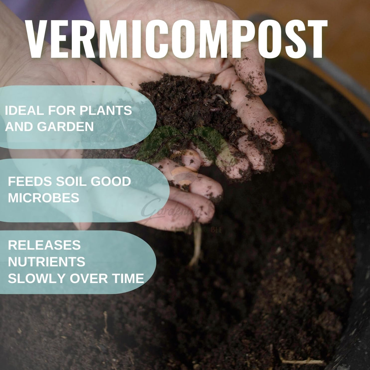 Vermicompost, 100% cow dung based, natural and organic for garden, kitchen gardens, Pure Kechuwa Khaad