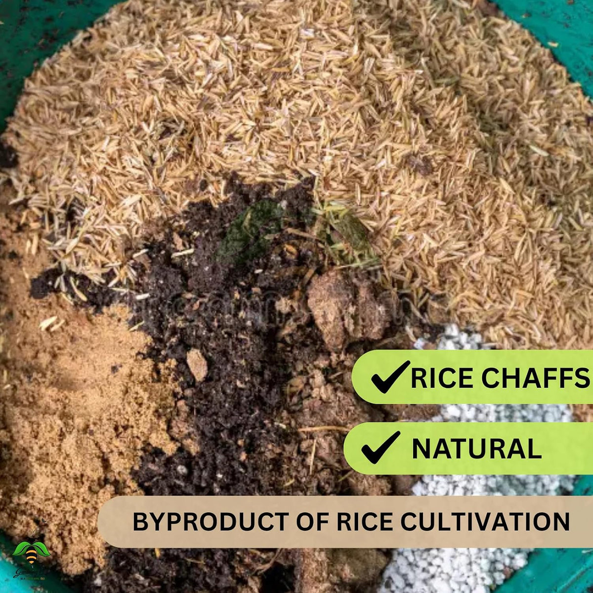 Organic Rice Hulls (Husk) for Plants  |Best Paddy Husk for Horticulture Grade 100% Natural, Rice Husk for Gardening, Ideal Soilmix and Mulching, Potting Mix, beding