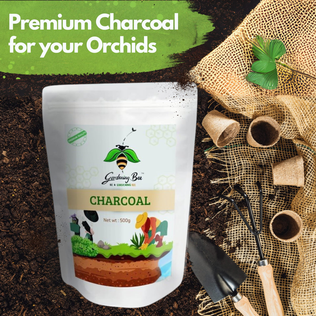 Wood Based Activated Charcoal for Orchid Potting, anthurium Plants, Horticultural Grade, Grilling, Barbecue, Baby Dhoop, BBQ Low Smoke Charcoal