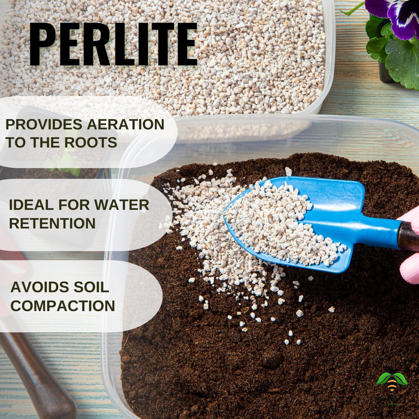 Perlite for Plants (1KG), Hydroponics & Horticulture Terrace Gardening, Essential Soil Conditioner, for Indoor, Outdoor Plants (1 Kilogram)