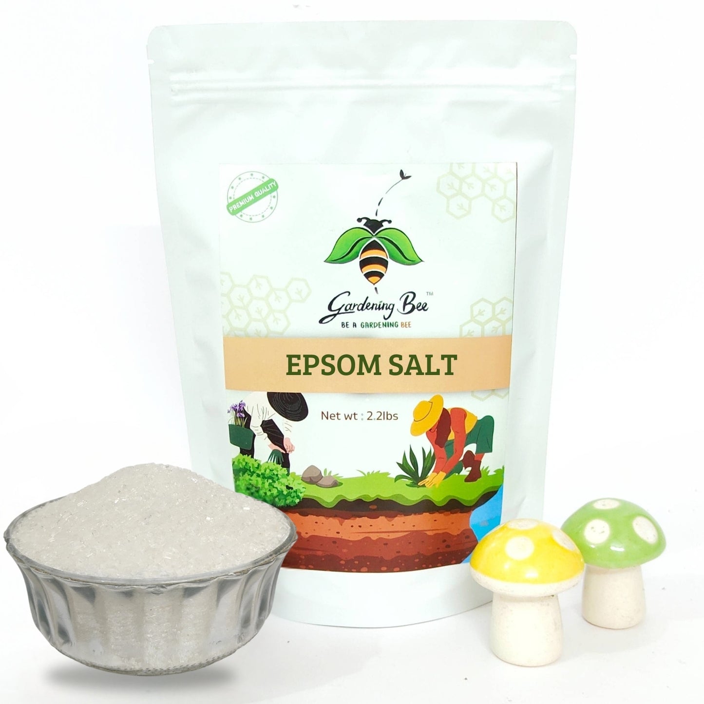 Gardening Bee Epsom Salt – Magnesium and Sulfur Source for Healthy Plants (500 Grams)