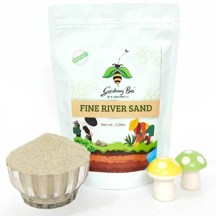 Gardening Bee Fine River Sand – Natural Soil Conditioner for Drainage & Aeration (1 Kilogram)