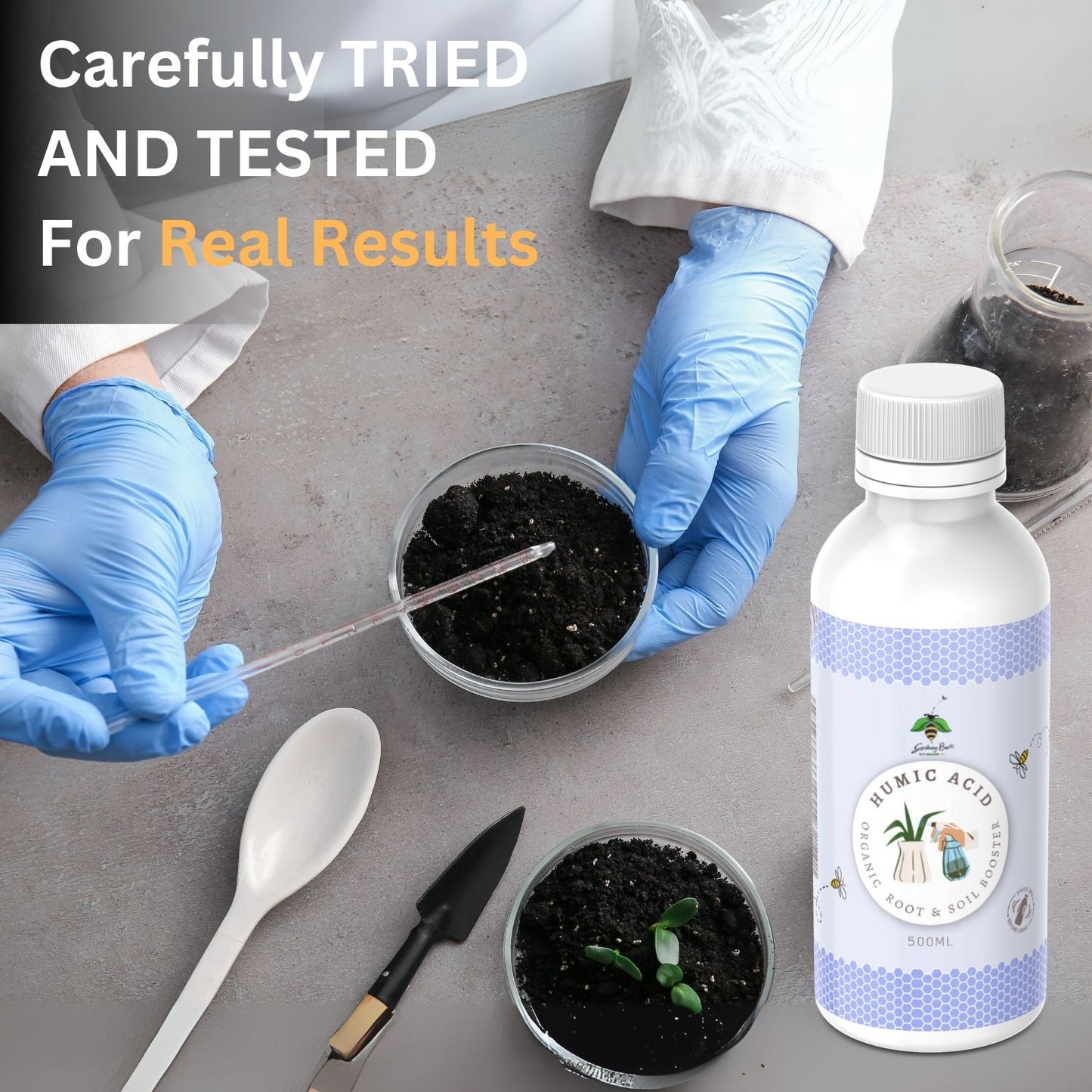 Gardening Bee Humic Liquid – Concentrated Organic Fertilizer and Soil Conditioner (100 ML)