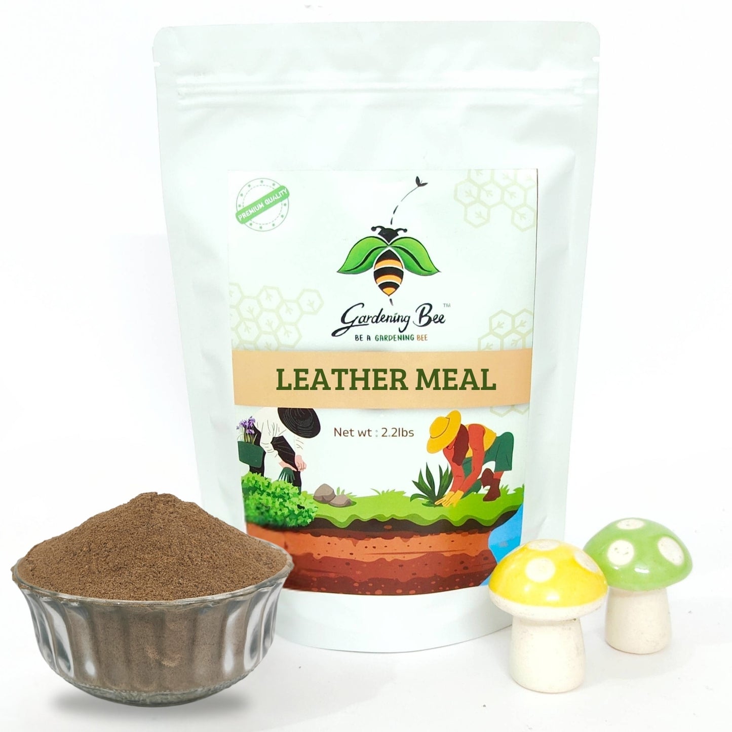 Gardening Bee Leather Meal – Organic Nitrogen-Rich Fertilizer for Plant Growth (1 Kilogram)