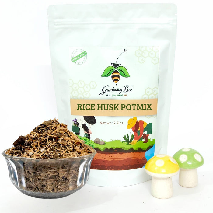 Gardening Bee Rice Husk Potmix – Premium Soil Conditioner and Potting Blend (1 Kilogram)